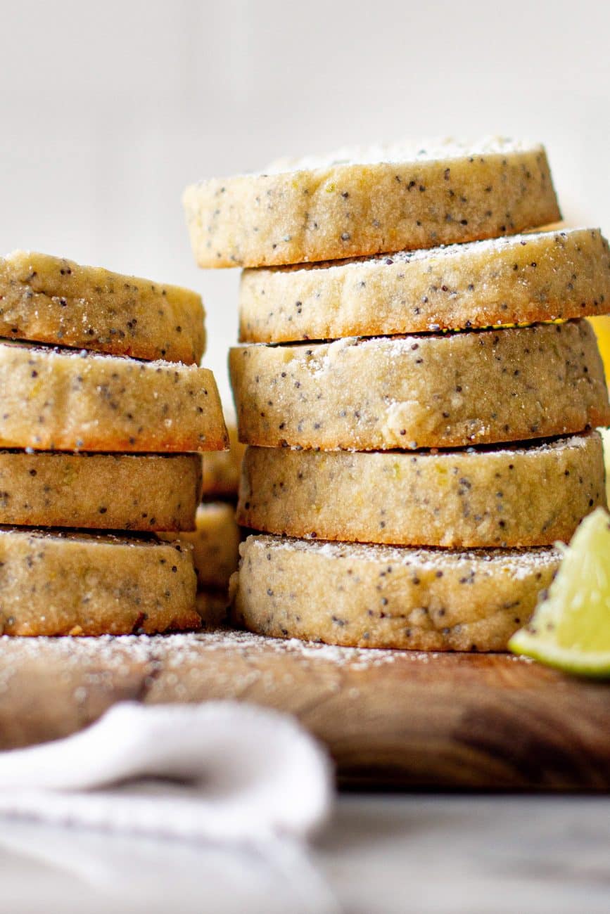 Lemon Poppy Seed Shortbread Cookies