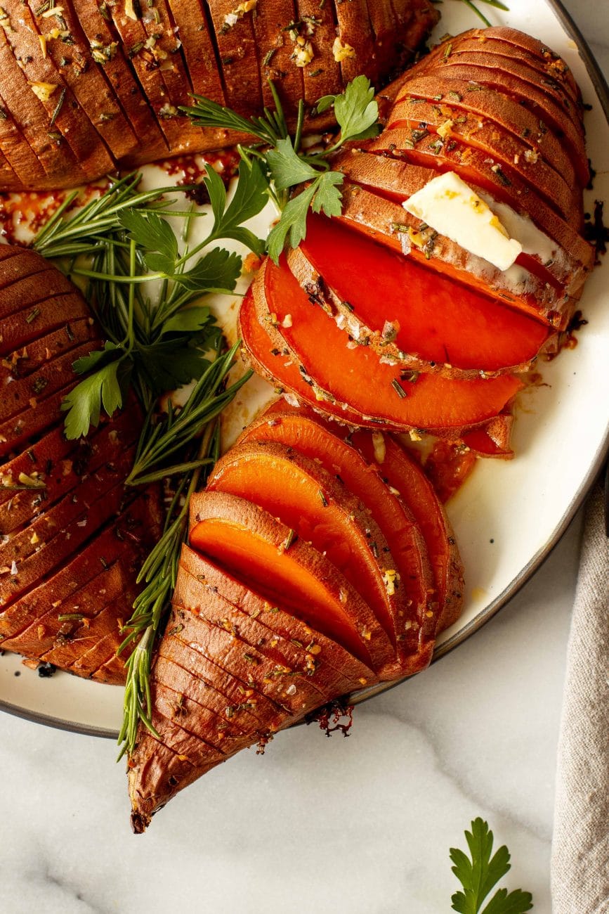 Hasselback Sweet Potato