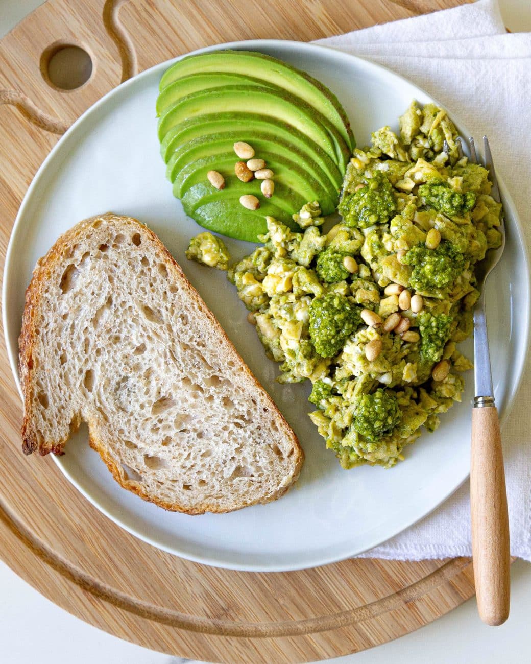 Pesto Scrambled Eggs