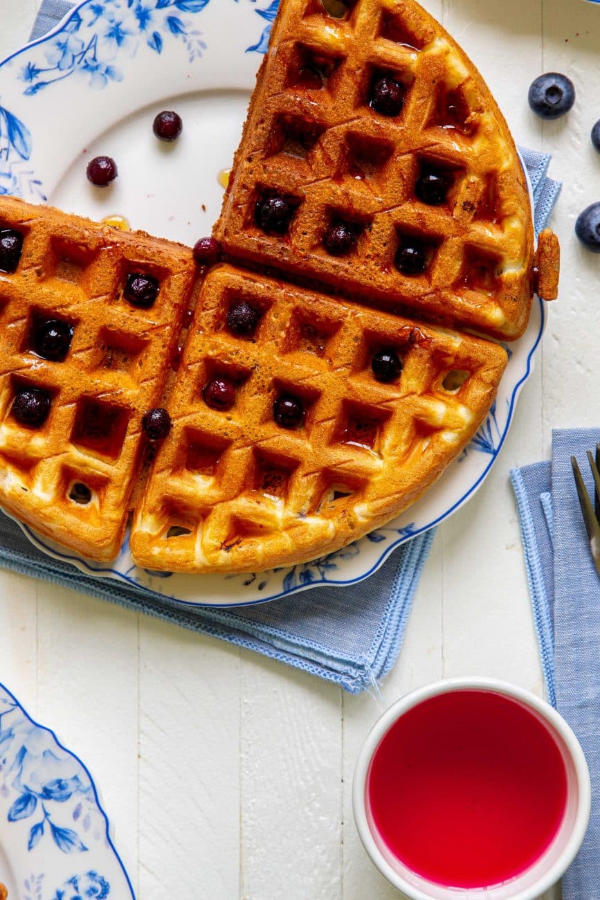 Blueberry Buttermilk Waffles